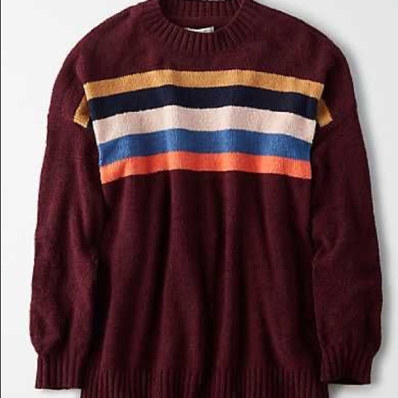 AE Chenille Crew Neck Oversized Sweatee - Picture 3 of 5